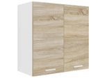 Mid.you , Weiß, Sonoma Eiche , Holzwerkstoff , 1 Fächer , 60x60x31 cm , hängend , Küche, Küchenblöcke, Küchenschränke, Küchenoberschränke