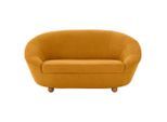 Looks by W.Joop , Gelb , Textil , Eiche , massiv , Uni , 178x82x114 cm , Made in EU , Rücken echt , Wohnzimmer, Sofas & Couches, Sofas, 2er Sofas
