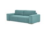 Livetastic , Mintgrün , Textil , Buche , Hartholz , Füllung: Silikon, Schaumstoffflocken , 255x86x123 cm , Made in EU , Liegefunktion , Wohnzimmer, Sofas & Couches, Schlafsofas, Schlafsofas