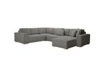 Livetastic , Grau , Textil , Buche , Hartholz , Füllung: Silikon, Schaumstoffflocken,Silikon, Schaumstoffflocken , seitenverkehrt montierbar, U-Form , 371x283 cm , Made in EU , Liegefunktion , Wohnzimmer, Sofas & Couches, Wohnlandschaften, Wohnlandschaften U-Form