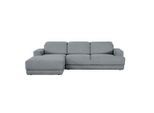 Mid.you , Dunkelgrau , Textil , Ottomane links, Eckteil, L-Form , 293x204 cm , Made in EU ,