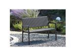 Gardenson , Braun, Schwarz , Metall, Kunststoff , 60x87x116 cm , mit Rückenlehne, abwischbar , Gartenmöbel, Gartenbänke