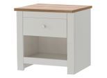 Mid.you , Creme, Eichefarben , Holzwerkstoff , 1 Schublade(n) Schubladen , rechteckig , 45x46x35 cm , Stauraum, offenes Fach, einfacher Aufbau ,
