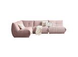 Livetastic , Altrosa , Textil , Ottomane links, L-Form, einzeln stellbar , 315x210 cm , Made in EU , Rücken echt, individuell planbar ,