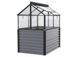 Möbelix , Grau, Schwarz , Metall, Glas , 83x135.1x121.6 cm ,
