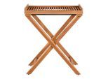 Gardenson , Braun , Holz , Teakholz , massiv , rechteckig , 60x70x40 cm , Gartenmöbel, Gartentische, Klapptische Garten
