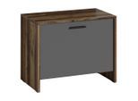 Mid.you , Anthrazit, Alteiche , Holzwerkstoff , 60x48x35 cm , FSC MIX , Garderobe, Garderobenbänke