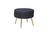 Livetastic , Schwarz , Textil , rund , 41 cm , Wohnzimmer, Hocker, Hocker