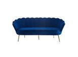 Livetastic , Dunkelblau , Textil , 180x78x76 cm , Wohnzimmer, Sofas & Couches, Sofas, 3er Sofas