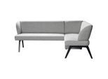 Möbelix , Hellgrau , Holz, Textil , Buche , vollmassiv , L-Form , 215x150 cm , Esszimmer, Bänke, Polsterbänke