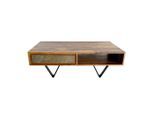Livetastic , Sheeshamfarben , Holz , Sheesham , massiv , 2 Schublade(n) Schubladen , rechteckig , 60x38x115 cm , Stauraum, offenes Fach, einfacher Aufbau ,