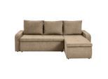P & B , Braun , Textil , Füllung: Polyurethan (Pur) , seitenverkehrt montierbar, L-Form , 235x158 cm , Liegefunktion, Schlafen auf Sitzhöhe, Rücken echt , Wohnzimmer, Sofas & Couches, Wohnlandschaften, Ecksofas