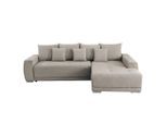 Mid.you , Beige , Textil , Füllung: Schaumstoff,Schaumstoff , Ottomane rechts, L-Form , 280x204 cm , Liegefunktion , Wohnzimmer, Sofas & Couches, Wohnlandschaften, Ecksofas
