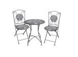 Gardenson , Dunkelgrau , Metall , 70 cm , Stuhl klappbar , Gartenmöbel, Balkonmöbel, Balkonmöbel-Sets