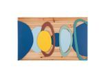 Möbelix , Blau, Gelb, Naturfarben , Holz, Metall , Tanne , 80x50x2.5 cm , Dekoration, Bilder & Rahmen, Wanddeko