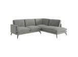 Livetastic , Grau , Textil , Füllung: Daunen, Silikon , Ottomane rechts, L-Form , 250x202 cm , Made in EU ,
