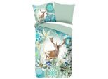 Möbelix , Mehrfarbig , Textil , Hirsch , 155x220 cm , atmungsaktiv , Heimtextilien, Schlaftextilien, Bettwäsche, Satin Bettwäsche