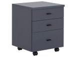 Möbelix , Anthrazit , Holzwerkstoff , 3 Schublade(n) Schubladen , 43x53x40 cm , Büromöbel, Rollcontainer