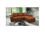 Mid.you , Rostfarben , Textil , Füllung: Schaumstoff , 270x175 cm , Made in EU , Wohnzimmer, Sofas & Couches, Schlafsofas, Ecksofas mit Schlaffunktion