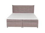 Mid.you , Dunkelgrau , Textil , H2 , 180x200 cm , Bettkasten, gepolstertes Kopfteil, Topper durchgehend ,