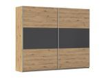 Möbelix , Grau, Eiche Artisan , Holzwerkstoff , 3 Fächer , 261x210x59 cm , Blauer Engel, Goldenes M, Made in Germany ,