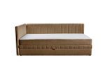 Mid.you , Gelb , Textil , 99x83x212 cm , Armteil links , Wohnzimmer, Sofas & Couches, Schlafsofas, Schlafsofas