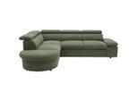 Mid.you , Olivgrün , Textil , L-Form, einmalig seitenverkehrt montierbar , 265x219 cm , Made in Romania , Liegefunktion ,