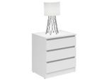 Möbelix , Weiß , Holzwerkstoff , 3 Schublade(n) Schubladen , 45x52x42 cm ,