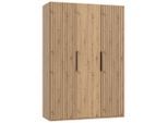 Mid.you , Eiche Artisan , Holzwerkstoff , 2 Fächer , 150x216x58 cm , BQ - Bündnis für Qualität, Made in Germany, DIN EN ISO 9001 , umfangreiches Zubehör erhältlich, in verschiedenen Größen erhältlich, in verschiedenen Holzdekoren erhältlich , Schlafzimmer, Kleiderschränke, Drehtürenschränke