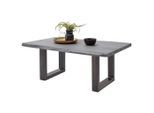Möbelix , Grau, Nickelfarben , Holz, Metall , Akazie , massiv , rechteckig , 110x45x70 cm , Wohnzimmer, Wohnzimmertische, Couchtische, Couchtische Metall