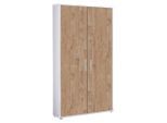 Mid.you , Weiß, Eichefarben , Holzwerkstoff , 4 Fächer , 84.4x185.6x33 cm , Made in Germany , erweiterbar, in verschiedenen Größen erhältlich, abschließbar , Büromöbel, Aktenschränke & Aktenregale, Aktenschränke