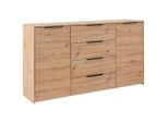 Möbelix , Eiche Artisan , Holzwerkstoff , 4 Schublade(n) Schubladen , 161x93.4x38 cm , Kleinmöbel, Kommoden, Kommoden