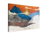 artgeist , Dunkelblau, Grauweiß , Holz, Textil , Kiefer , rechteckig , 90x60x1.2 cm , Keilrahmen ,