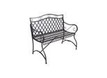 Möbelix , Schwarz , Metall , 115.5x97x60 cm , Abstellfläche, mit Rückenlehne, abwischbar , Gartenmöbel, Gartenbänke