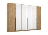 Rauch Möbel , Weiß, Eiche Artisan , Holzwerkstoff , 3 Fächer , 271x210x54 cm , Blauer Engel, Goldenes M, Made in Germany , Schlafzimmer, Kleiderschränke, Drehtürenschränke