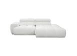Mid.you , Creme , Textil , Ottomane rechts, L-Form , 239x150 cm , Made in EU , Stoffauswahl, seitenverkehrt erhältlich , Wohnzimmer, Sofas & Couches, Wohnlandschaften, Ecksofas