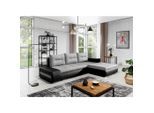 Mid.you , Schwarz, Hellgrau , Textil , L-Form , 275x180 cm , Made in EU ,
