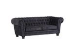 Livetastic , Anthrazit , Textil , Uni , 203x79x93 cm , Made in EU , Wohnzimmer, Sofas & Couches, Sofas, Chesterfield Sofas