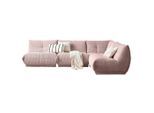 Livetastic , Altrosa , Textil , Ottomane rechts, L-Form, einzeln stellbar , 315x210 cm , Made in EU , Rücken echt, individuell planbar ,