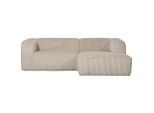Livetastic , Beige , Textil , Ottomane rechts, L-Form , 254x178 cm , Made in EU , seitenverkehrt erhältlich, Armteil links, Armteil rechts ,