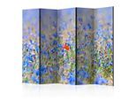 artgeist , Hellblau, Hellgrün , Holz, Kunststoff, Textil , Kiefer , massiv , Floral , 225x172x3 cm , Motiv auf Vorder- und Rückseite, Akustikschaumstoff ,