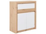 James Wood , Weiß, Eichefarben , Eiche , 1 Schublade(n) Schubladen , 84x98x41 cm , Kleinmöbel, Kommoden, Kommoden