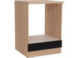 Respekta , Schwarz, Eichefarben , Holzwerkstoff , 60x84.8x60 cm , individuell planbar ,