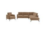 Livetastic , Braun , Textil , Füllung: Daunen, Silikon , 250x202 cm , Made in EU , planbar, Rücken echt, individuell planbar , Wohnzimmer, Sofas & Couches, Sofas, Weitere Sofas