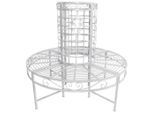 Möbelix , Weiß , Metall , 148x96x55 cm , Gartenmöbel, Gartenbänke, Baumbänke