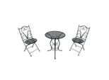 Ambia Garden , Anthrazit , Metall , 69 cm , Grüner Punkt, Europäischer Sicherheitsstandard , Stuhl klappbar, geeignet für Balkon , Gartenmöbel, Gartenmöbel-Sets, Gartengarnituren