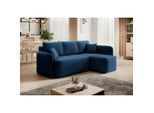 Mid.you , Blau , Textil , L-Form , 206x150 cm , Made in EU , Wohnzimmer, Sofas & Couches, Wohnlandschaften, Ecksofas
