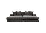 Livetastic , Grau , Textil , Füllung: Polyurethan (PUR),Polyurethan (Pur) , Ottomane rechts, L-Form , 285x195 cm , Made in EU ,