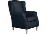 Max Winzer , Dunkelblau , Textil , Buche , 77x103x86 cm , Goldenes M, Made in Europe , Wohnzimmer, Sessel, Ohrensessel