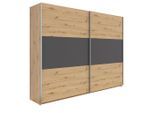 Möbelix , Graphitfarben, Eiche Artisan , Holzwerkstoff , 3 Fächer , 270x210x59 cm , FSC MIX ,
